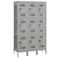 Salsbury Industries Wardrobe Locker, 45" W, 18" D, 78" H, (3) Wide, (9) Openings, Gray 83368GY-U - alternate 1